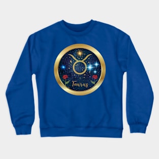 Golden Taurus Zodiac Signs Crewneck Sweatshirt